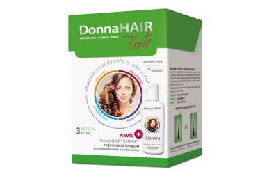 Donna Hair Forte 3 měsíční kúra 90 tob. + Šampon 100 ml dárková sada